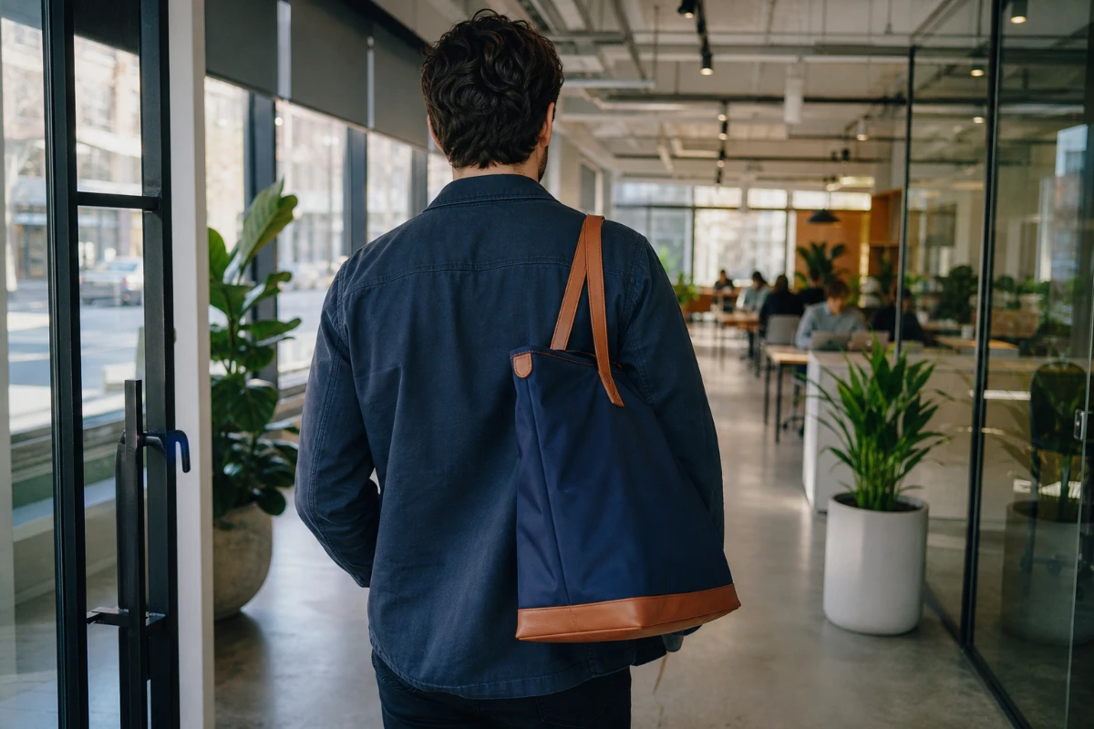 away everywhere bag review lifestyle shot in airport lounge