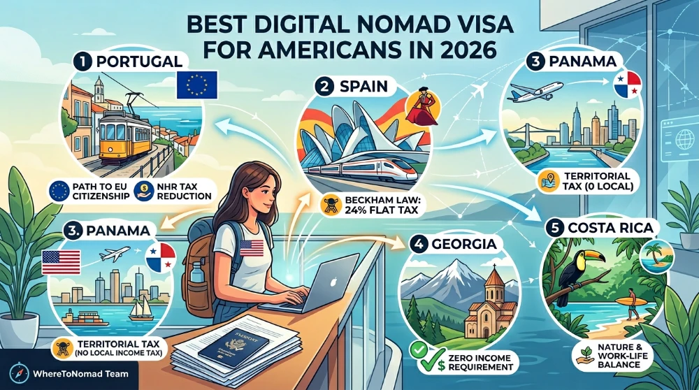 best digital nomad visa for Americans