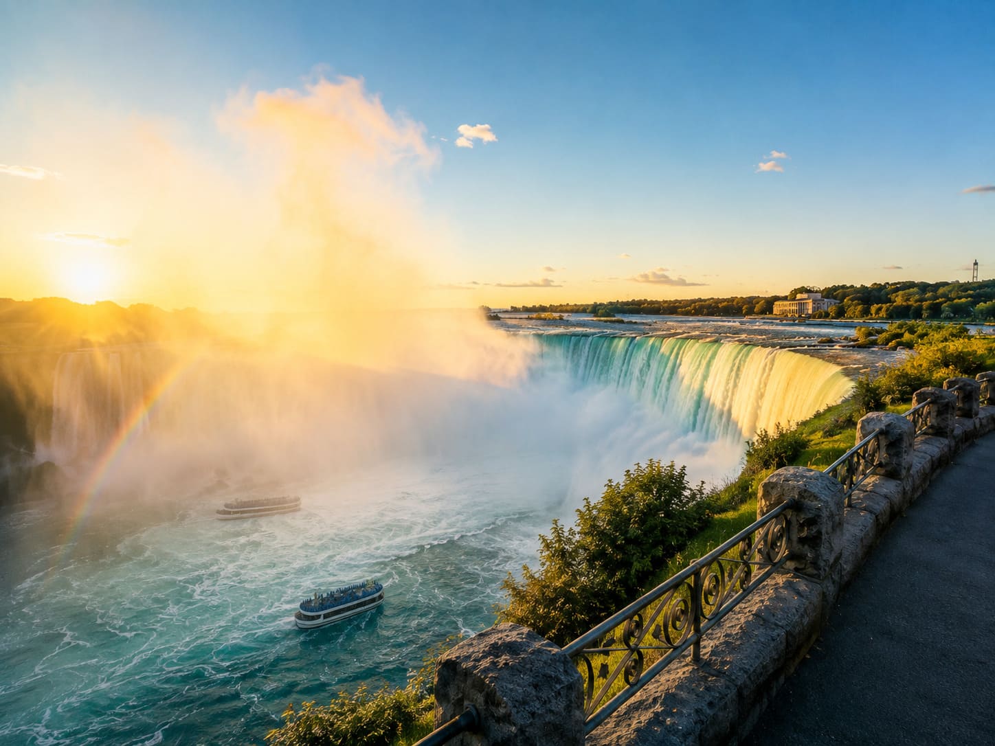 Niagara Falls from Toronto, Horseshoe Falls seen from the Canadian side